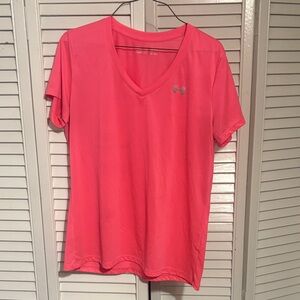 Under Armour Women's Pink V-Neck Tee